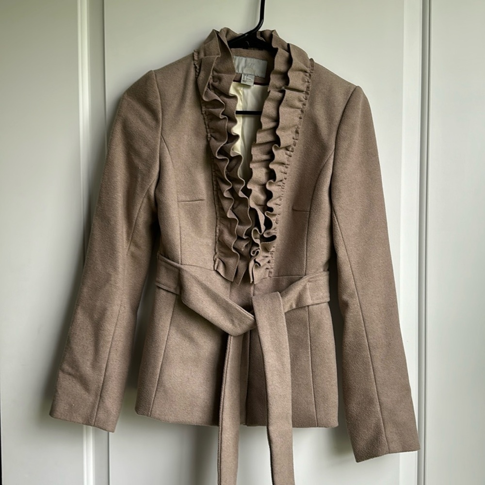 COPY - H&M Beige Wool-Blend Jacket - Size 2